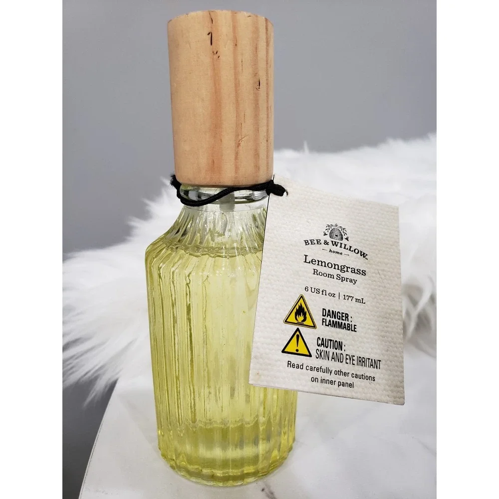 Bee &‎ Willow LEMONGRASS Rosemary Room Spray Non Aerosol Air Freshener 6 Fl Oz